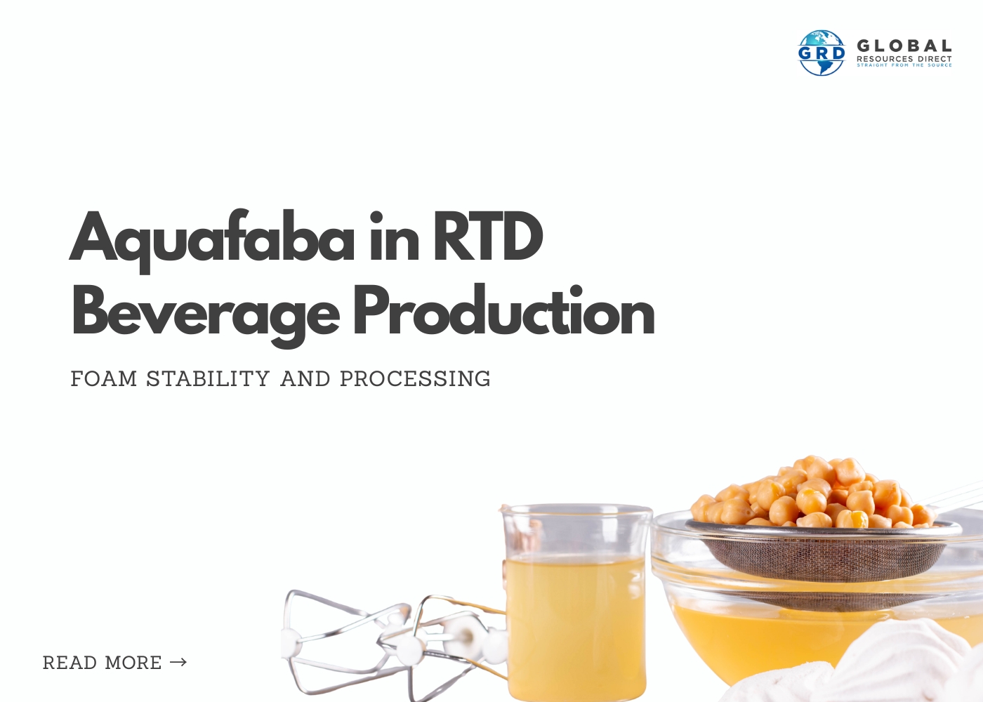 Aquafaba in RTD Beverage Production: Foam Stability and Processing