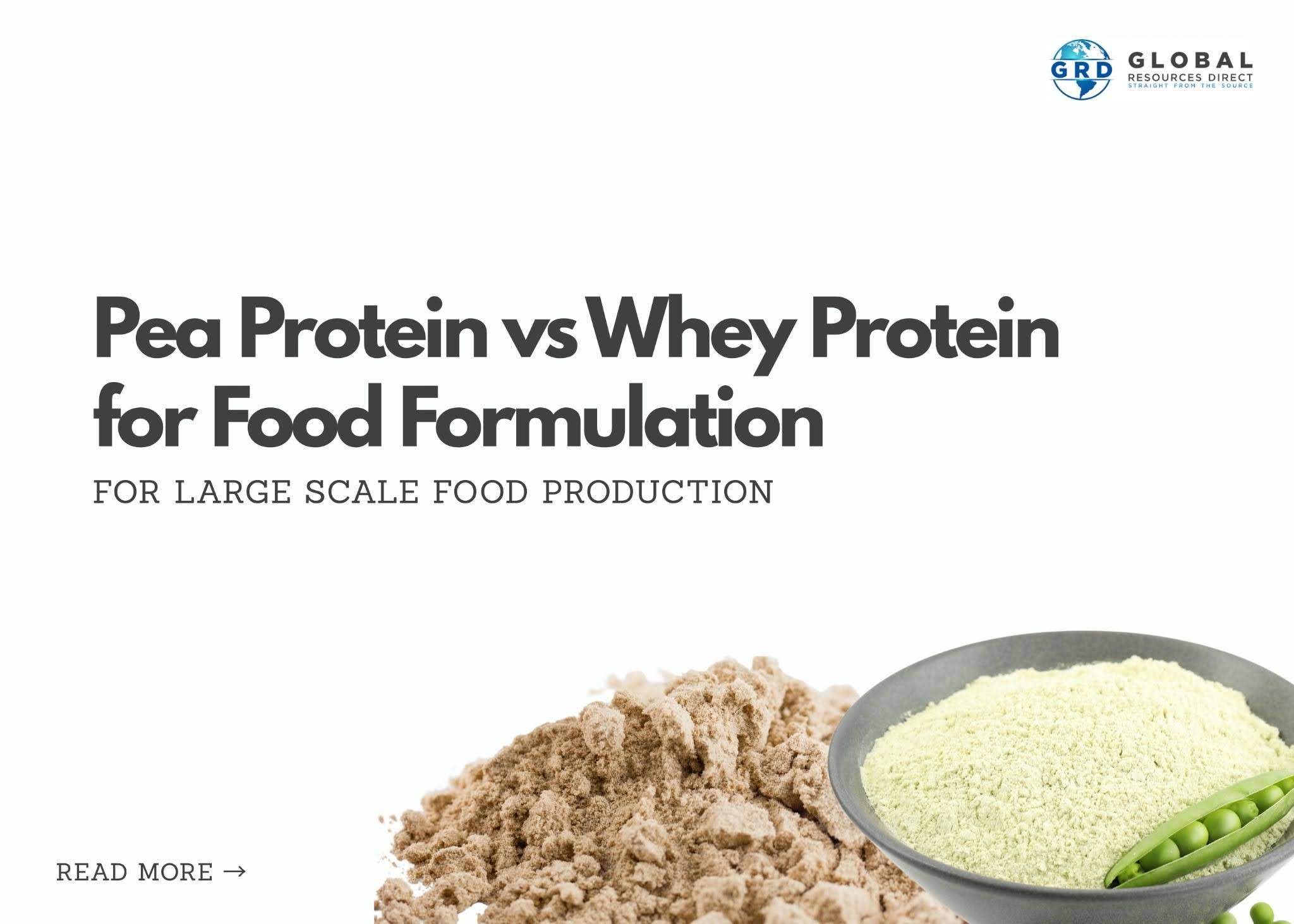 Pea Protein vs. Whey Protein for Food Formulation: A Manufacturer's Comparison